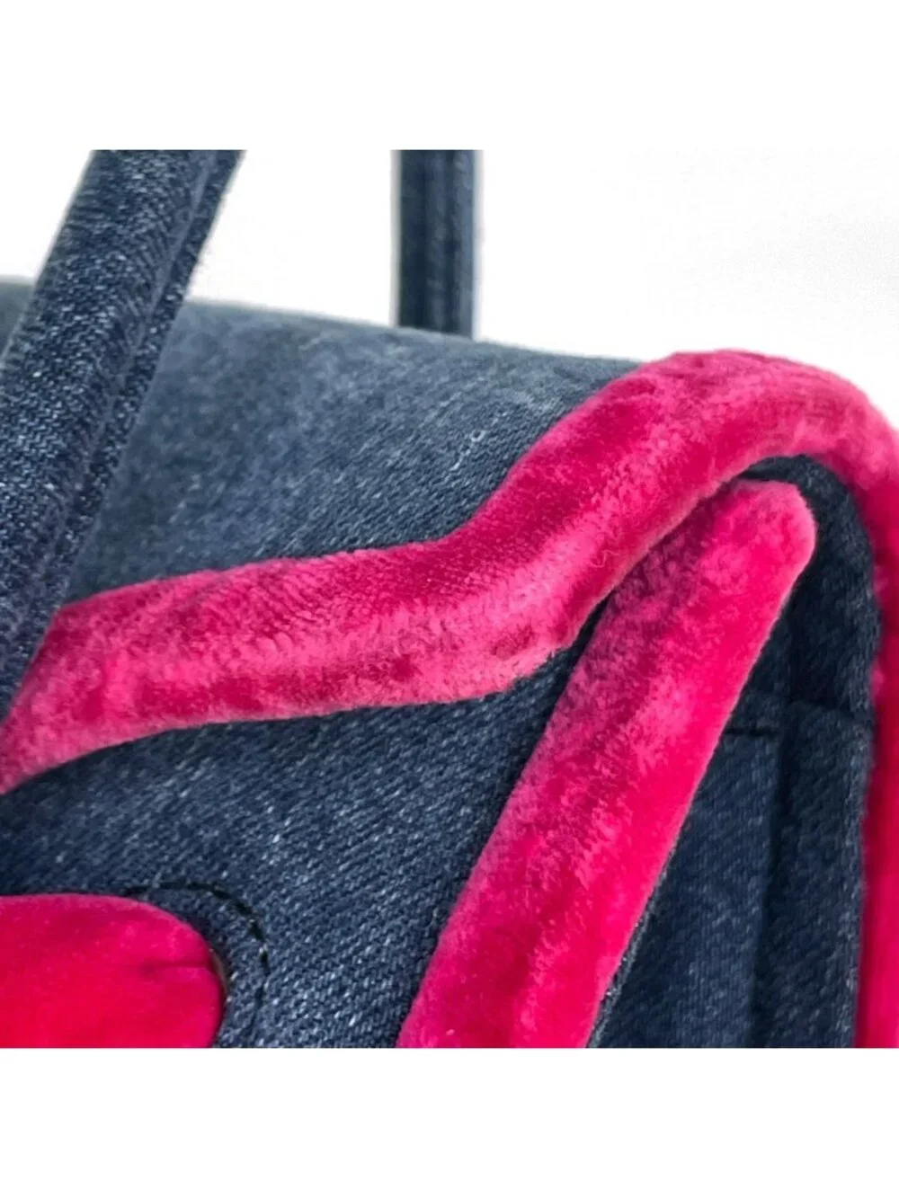 Miu Miu Handbag 2-Way Denim Blue Pink